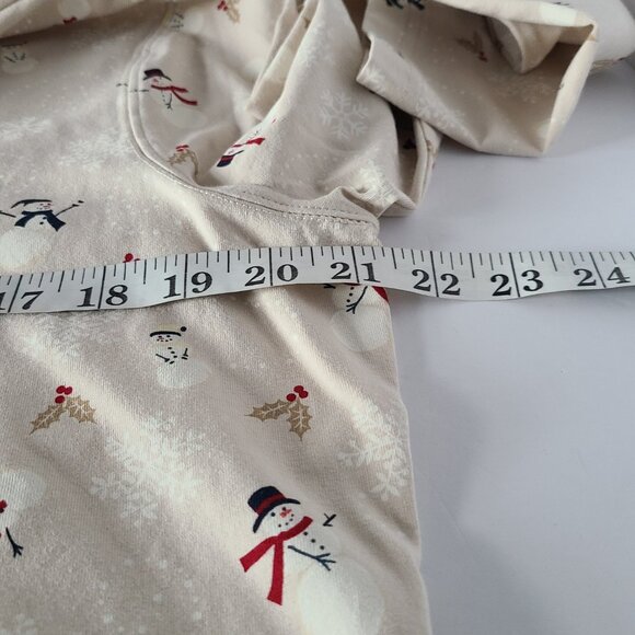 CROFT & BARROW TURTLENECK-SNOW MAN CHEER -CREAM - SIZE PXL - Picture 4 of 9
